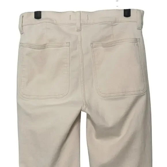 Madewell Mid-Rise Kick Out Stretch Denim Jeans in Ecru (27) - Picture 7 of 16